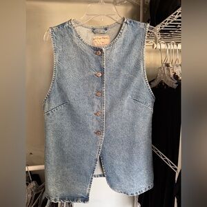 We The Free Blue Denim Sleeveless Tunic